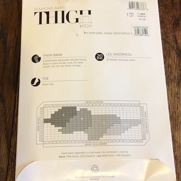 NWT SEXY Diamond Band Thigh High Black Size A 💋💋 - Picture 2 of 3